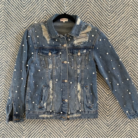 Sunset + Spring pearl denim jacket - Picture 5 of 10